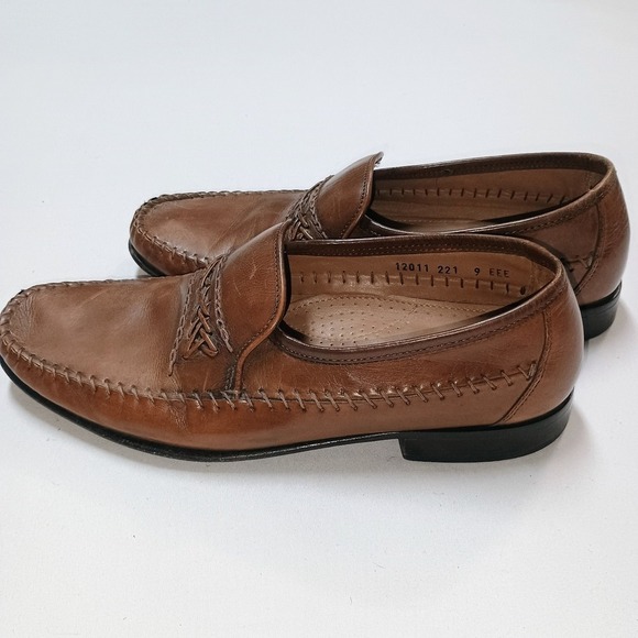Florsheim Cognac Brown Slip On Leather Loafer Braided Men\'s 9 Wide main image 9